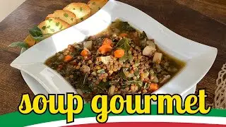 Soup Gourmet &bull; Lentils, Chard & Golden Onions