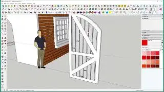 SU07 Model Railway Building Sketchup Make For 3d Printing Part 7 Barn Door Detail & Front Wall Oob P