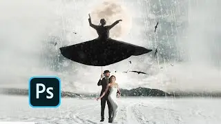 How to Blend images & Add Snow Effect - Manipulation Tutorials For Adobe Photoshop