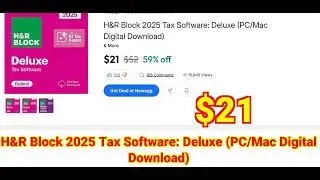 2025-12-29 H&R Block 2025 Tax Software Deluxe (PC Mac Digital Download)