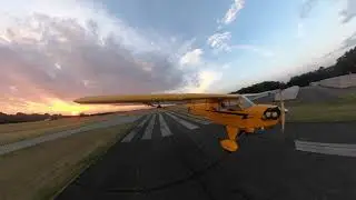 Wheel Landing in a 1941 J3