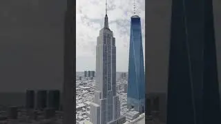 The Empire State Building and One World Trade Center | Size Comparison #Shorts