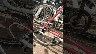 Перекидка Shimano Exage на старому  Gazelle, в Амстердамі такого багато