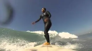 Female above knee amputee surfer, Dani Burt