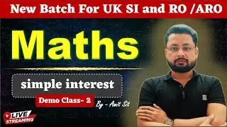 maths special for uk si ,Ro/Aro,UP si, tejashwi ias academy