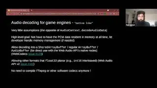WebCodecs - presentation by C. Cunningham, B. Aboba, and P. Adenot