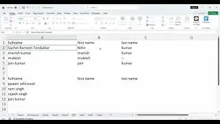 Excel Text Function Practice | Find First Name & Last Name |