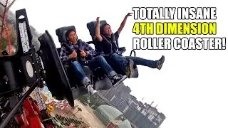 Absoultely CRAZY 4th Dimension Roller Coaster POV! INSANE Dinoconda Ride in China