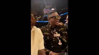 Boosie drunk with DC Youngfly sitting court side at NBA game