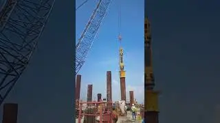 Pile Driving & BSP Hydraulic Hammer | #construction #civil engineering #geotechnical engineering