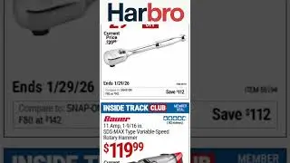 Распродажа трещоток ITC ICON G1 от Harbor Freight! До 29 января.