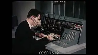 IBM 705 being Operated in Office, 1950s - Film 1091710