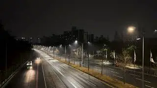 Free sound source, the sound of cars passing in Ilwon-dong before sunrise