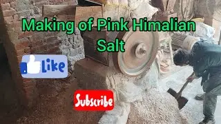 Making Of Pink Himalian Salt ASMR 🧑&zwj;🌾 #satisfying #rocksalt #stonecrushers #crushing #grinding #fyp