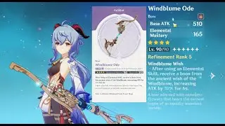 R5 Windblume Ode  Ganyu   -Genshin Impact.