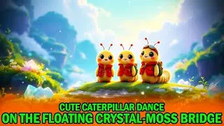 Cute Caterpillar Dance On The Floating Crystal Moss Bridge | Adorable Dose