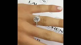 2 carat Round Diamond Engagement Ring in Micropave Halo