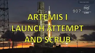Artemis-I Moon Rocket Launch Attempt and Scrub Live - NASA's Return to the Moon