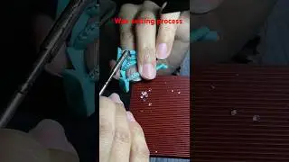 Wax setting process collection💎#jewellery #jewelry #silver #gold #diamond #gemstone #rings #diy