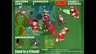 [#352] Create-N-Send A Donkey Kong Country Family Portrait (Adobe Flash)