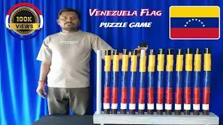 VENEZUELA Flag Colours Cylinder Matching Game Challenge Video | Mast Puzzle