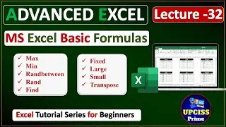 Top 10 Most Useful Excel Formulas & Functions in Hindi | Excel Formulas in hindi | Lecture-32