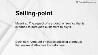 Selling-point Meaning