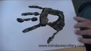 Hand and Foot Prints on Bisque at Home with the Milndavie Pottery