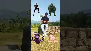 Head to spiderman, gorilla, dame to casita & girl dancing - funny vfx magic video