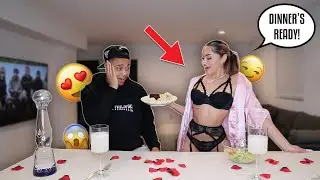 SERVING MY BOYFRIEND DINNER WEARING THIS... TO SEE HIS REACTION!!