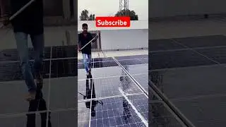 Solar panel cleaning system #technology #shorts