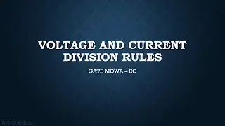 Voltage and Current Division rules | Network Theory | Gate EC
