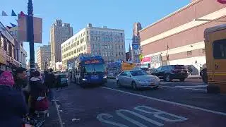 MTA Bus Approaching 1066 Approaching Bergen Street in the Bx19