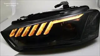 SW-DRL-Tube H7 Scheinwerfer passend f&uuml;rA4 B8 8K 12-15 LED-TFL Wischblinker Lightbar black SW-Tuning
