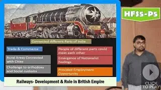 HFS5/P5: Indian Railways- its development & Role in expansion of British Empire