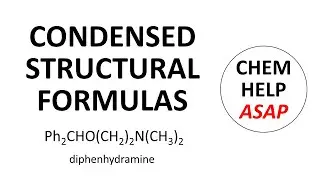 drawing condensed structural formulas