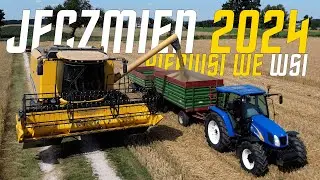 Żniwa 2024 - Pierwsi Na Wsi 😱 Kosimy Jęczmień🌾 New Holland TC5.70 🔥AgroMariuszekTV