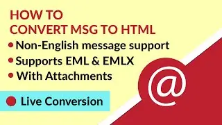 Convert MSG to HTML – How to Batch Convert Outlook MSG File to HTML