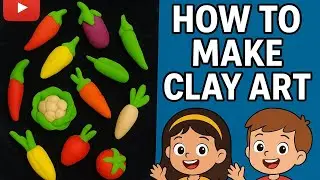 How to Make Clay Vegetables in secs| #clay #diycraft #diy #craftideas #shortsviral #trending #video 