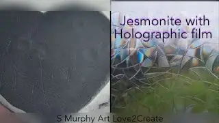Heart design mould,  filled with Jesmonite and holographic privacy film