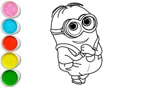Cute Minion Drawing for kids l How to Draw Minion Drawing for kids, Colouring & Painting Toddlers