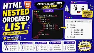 HTML-5 || NESTED ORDERED LIST || TUTORIAL.