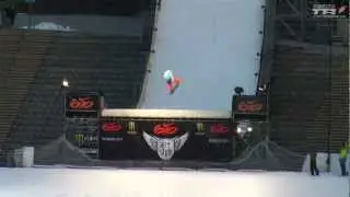 Sebastien Toutant - Backside Double Rodeo 1080's - TTR Air & Style Munich Practice