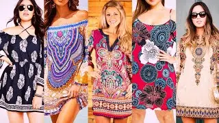 Summer Boho Chic Style Dress Outfit Ideas | Shift Dress Style | Moda Boho Chic Style Fashion