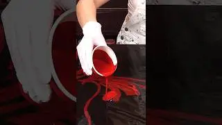 This Red Flow Is Fire on Canvas 🔥 #shorts #art