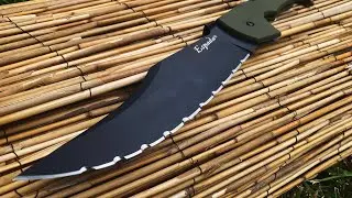 Fully Serrated XL Espada v.s. Meat and Bamboo
