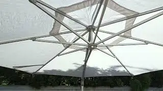 Sunvilla 13' Commercial Round Misting Cantilever Umbrella, Gray