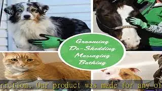 HandsOn Pet Grooming Gloves - #1 Ranked, Award Winning Daily Pet Hair Remover - Mitts for Gentle De