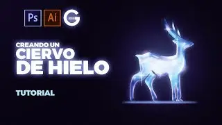 Illustrator + Photoshop Tutorial | Creando un Ciervo de Hielo (Neón) | Creating an Ice Deer (Neon)