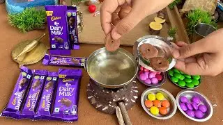 Miniature Dairy Milk Chocolate Donuts l Mini Cooking l Dairy Milk Chocolate Recipe l Chocolate Donut